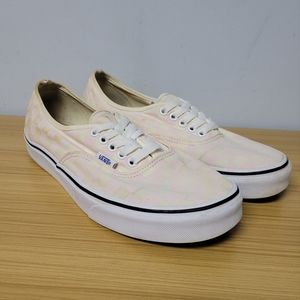 Vans‎ Pink Beige Checkerboard Mens 9 Womens 10.5 Classics Shoes Sneakers